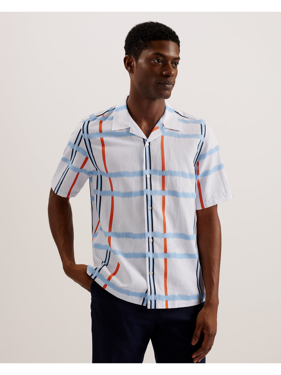 gardon - chemise décontractée à manches courtes et imprimé à carreaux