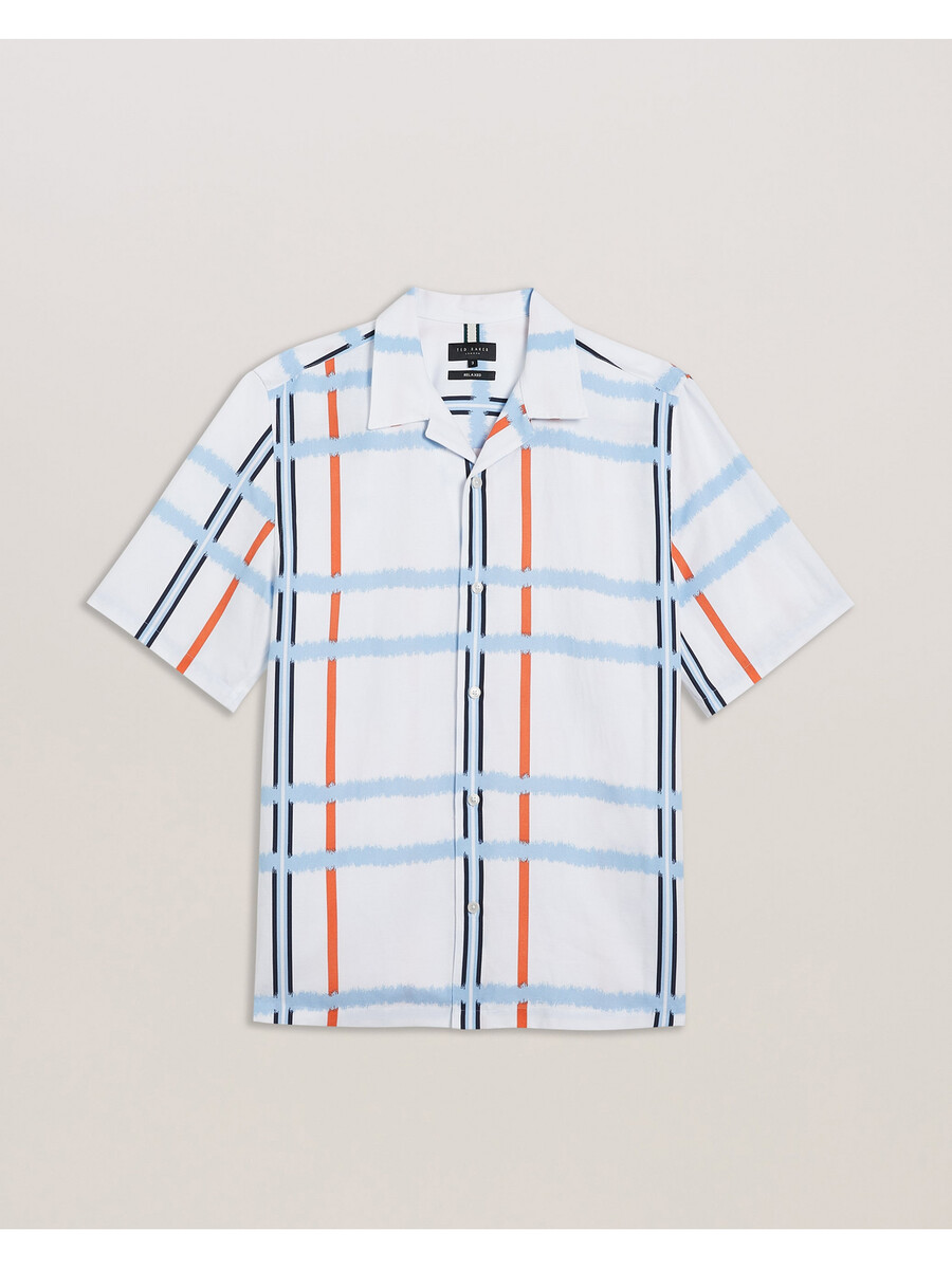 gardon - chemise décontractée à manches courtes et imprimé à carreaux