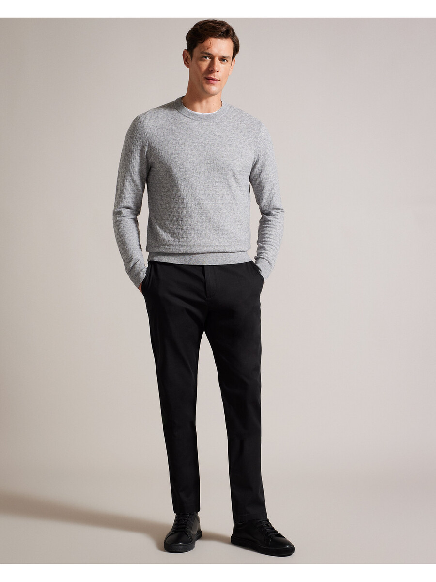 loung - pull ras du cou en tricot texturé