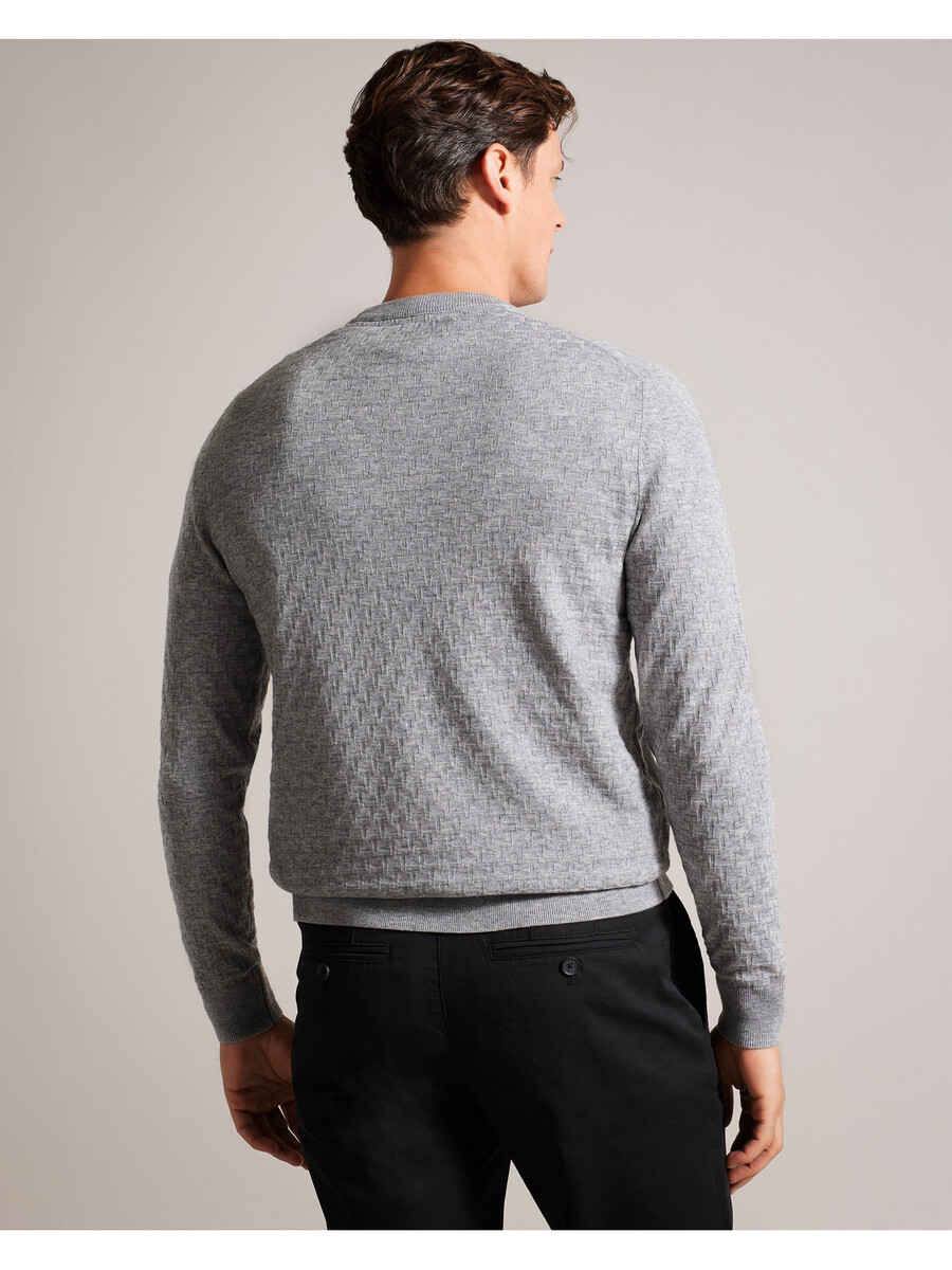 loung - pull ras du cou en tricot texturé